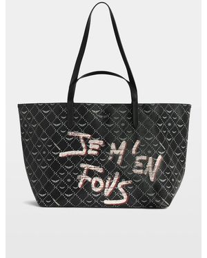 Zadig & Voltaire Z Shopper Xl Monogrammed Bag - Black
