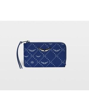 Zadig & Voltaire Zv Card Monogram Card Holder - Blue