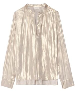 Zadig & Voltaire Blouse Tink Satin - Natural