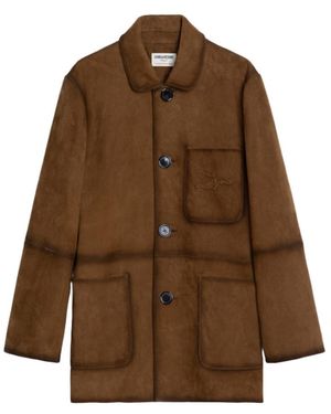 Zadig & Voltaire Venezia Leather Jacket - Brown