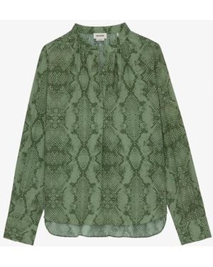 Zadig & Voltaire Tink Python Blouse - Green