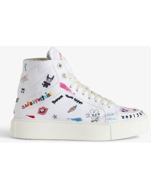 Zadig & Voltaire Zv1747 High Flash Chunky High-Top Sneakers - White
