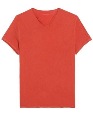 Zadig & Voltaire Monastir Henley T-Shirt - Red