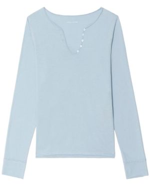 Zadig & Voltaire Zadig Henley T-Shirt - Blue