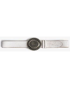Zadig & Voltaire Santa Fe Belt - White