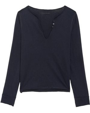 Zadig & Voltaire Henley T-Shirt - Blue