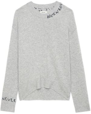 Zadig & Voltaire Markus Jumper 100% Cashmere - Grey