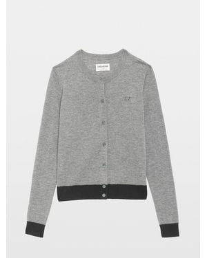 Zadig & Voltaire Missya Cashmere Cardigan - Gray