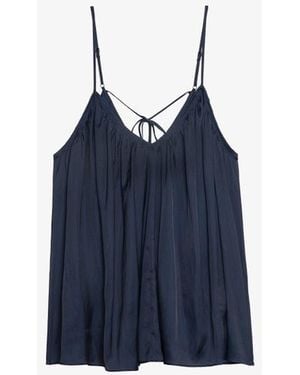 Zadig & Voltaire Cym Satin Camisole - Blue