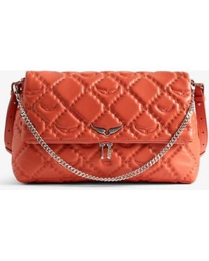 Zadig & Voltaire Tasche Rocky Ii Xl Gesteppt Monogram - Rot