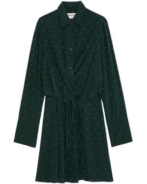Zadig & Voltaire Runelle 100% Silk Dress - Green