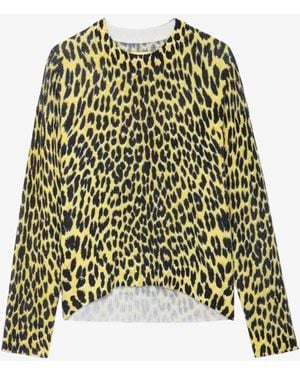 Zadig & Voltaire Markus Leopard Cashmere Sweater - Green