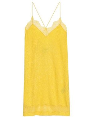 Zadig & Voltaire Crystal Silk Jacquard Dress - Yellow