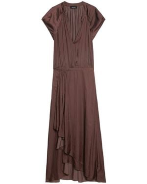 Zadig & Voltaire Randall Satin Dress - Brown