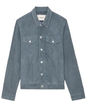 Zadig & Voltaire Base Suede Jacket - Blue