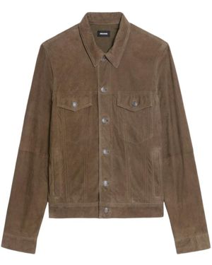 Zadig & Voltaire Jacket Bases Suede Leather - Brown