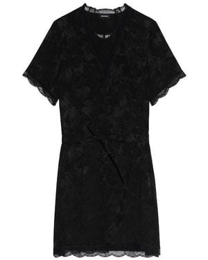 Zadig & Voltaire Vestido Rerzo 100% Seda - Negro