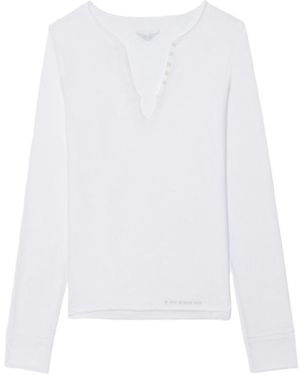Zadig & Voltaire Tuni Henley T-Shirt - White