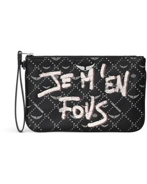 Zadig & Voltaire Pochette Z Monogram Tag Pouch - Schwarz