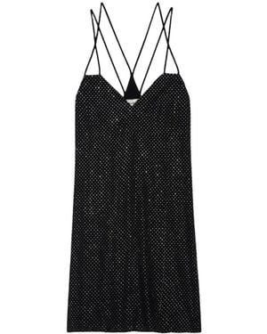 Zadig & Voltaire Rohana Diamante-Embellished Silk Mini Dress - Black