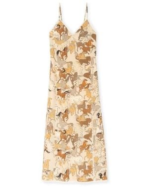 Zadig & Voltaire Vestido Ramelil 100% Seda - Metálico