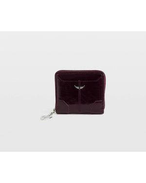 Zadig & Voltaire Sunny Mini Vintage Patent Coin Purse - Purple