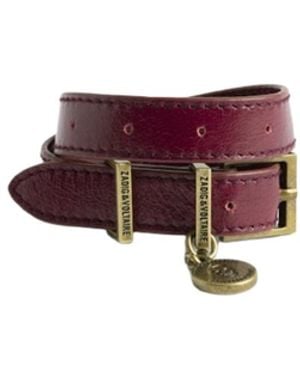 Zadig & Voltaire Sunny Leather Bracelet - Purple