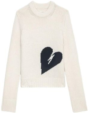 Zadig & Voltaire Pull malty 100% laine merinos - Blanc