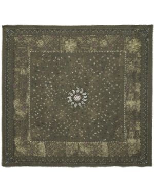 Zadig & Voltaire Kerry Vintage Bandana Scarf 135 - Green
