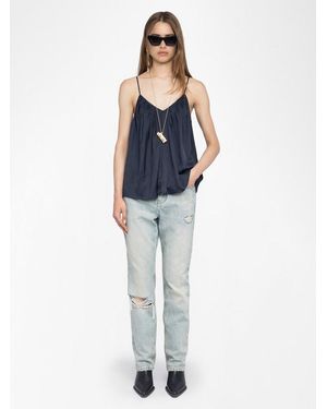 Zadig & Voltaire Cym Satin Camisole - Blue
