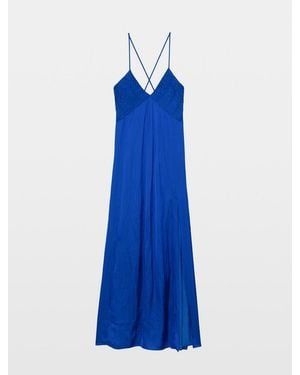 Zadig & Voltaire Rayonne Satin Dress - Blue