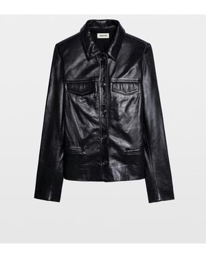Zadig & Voltaire Liam Lambskin Jacket - Black