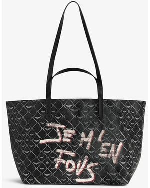 Zadig & Voltaire Z Shopper Monogram Tote in White | Lyst