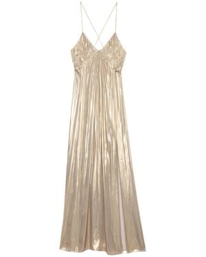 Zadig & Voltaire Vestido De Satén De Rayón - Neutro