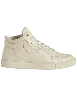 Zadig & Voltaire Mid Fly On Lace-Up Trainers - Natural