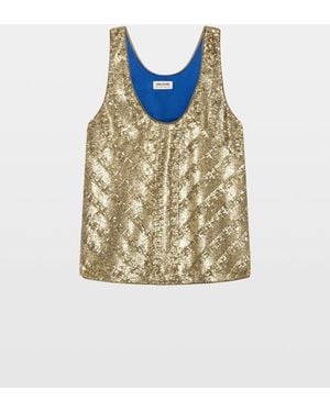 Zadig & Voltaire Tarys Sequin Top - Blue