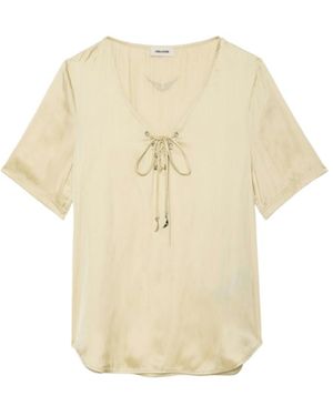 Zadig & Voltaire Terzo Satin Top - Natural