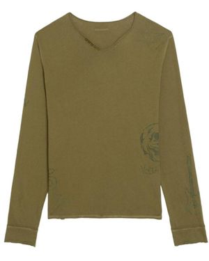 Zadig & Voltaire Monsatir Henley T-Shirt - Green