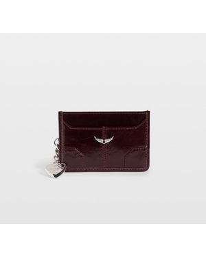 Zadig & Voltaire Sunny Pass Vintage Patent Card Holder - White