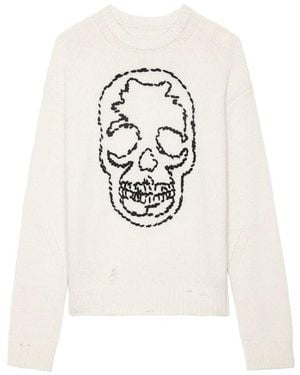 Zadig & Voltaire Pullover Marko 100% Merinowolle - Weiß