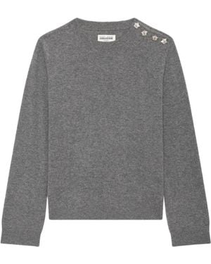 Zadig & Voltaire Cara Jumper 100% Cashmere - Grey