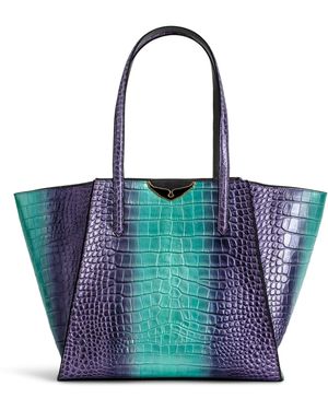 Zadig & Voltaire Le Borderline Embossed Metallic Bag - Blue