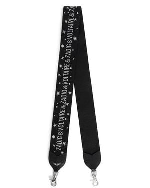 Zadig & Voltaire Starlight Canvas Shoulder Strap - Black