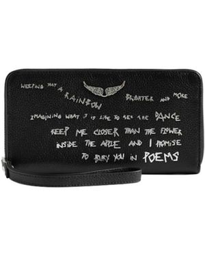 Zadig & Voltaire Compagnon Graffiti Wallet - Black