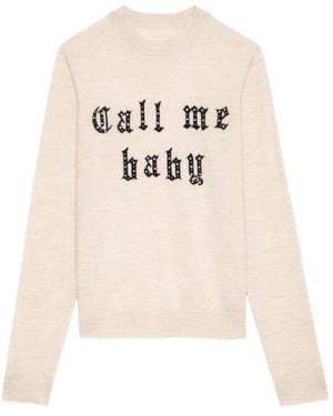 Zadig & Voltaire Pull ivy 100% laine merinos - Blanc