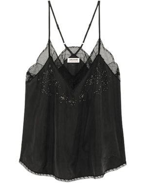 Zadig & Voltaire Christy Canottiera 100% Seide - Schwarz