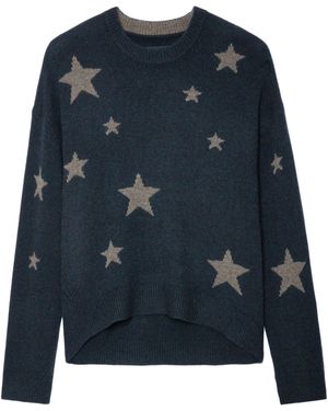 Zadig & Voltaire Markus Jumper 100% Cashmere - Blue