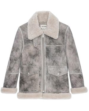 Zadig & Voltaire Kain Shearling Coat - Grey