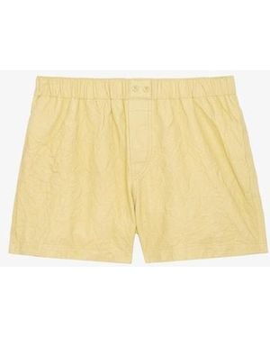 Zadig & Voltaire Pax Crinkled Leather Shorts - White