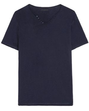 Zadig & Voltaire Monastir Henley T-Shirt - Blue